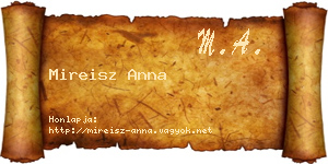 Mireisz Anna névjegykártya