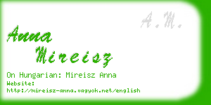 anna mireisz business card